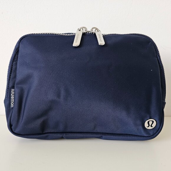 NWT LULULEMON TRNV/SLVR Blue Silver Everywhere Belt Bag Metal Hardware Large 2L - Picture 1 of 15